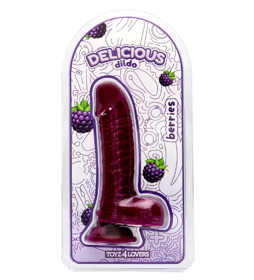 Fioletowe dildo o zapachu jeżyn