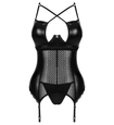 Odważny czarny gorset z wiązaniem