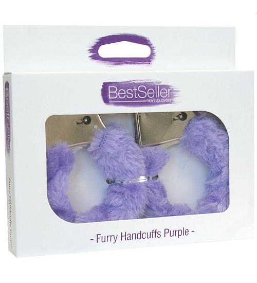 Puszyste fioletowe kajdanki