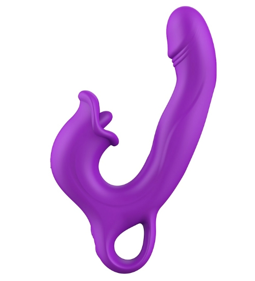 Fioletowy wibrator z flappingiem