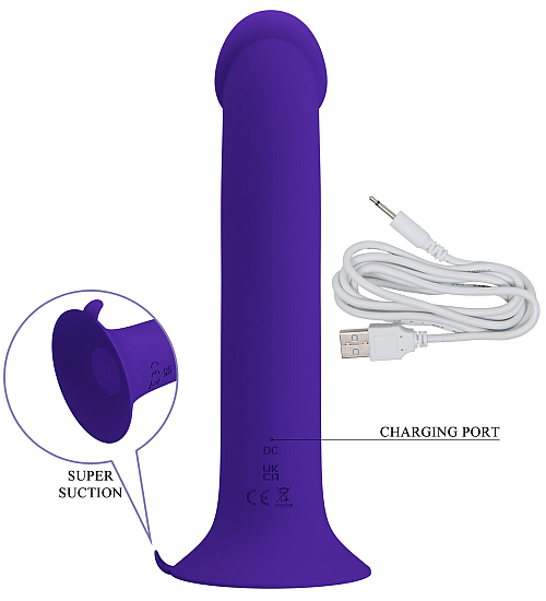 Dildo z wibracjami i pulsacyjnym wnętrzem