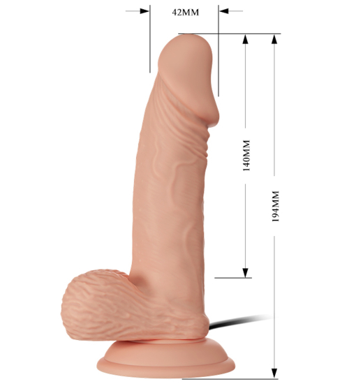 Realistyczne dildo z przyssawką i jądrami