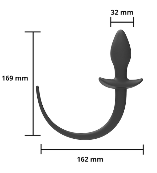Czarny Korek Analny z Ogonem