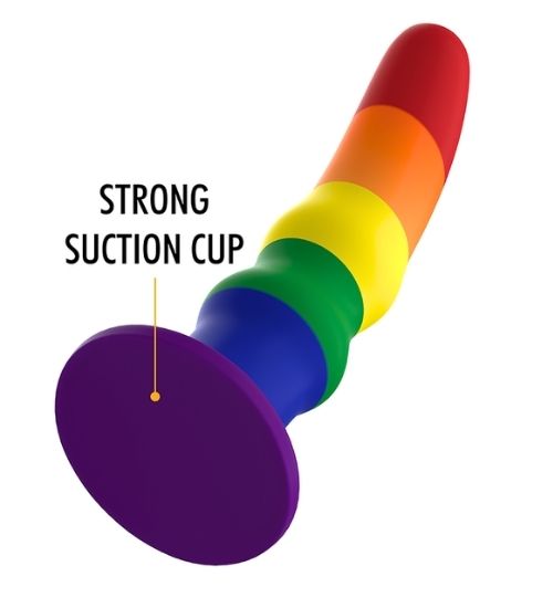 Tęczowe silikonowe dildo Mythology