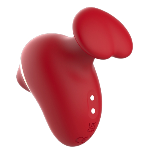Czerwony masażer łechtaczki z serduszkiem