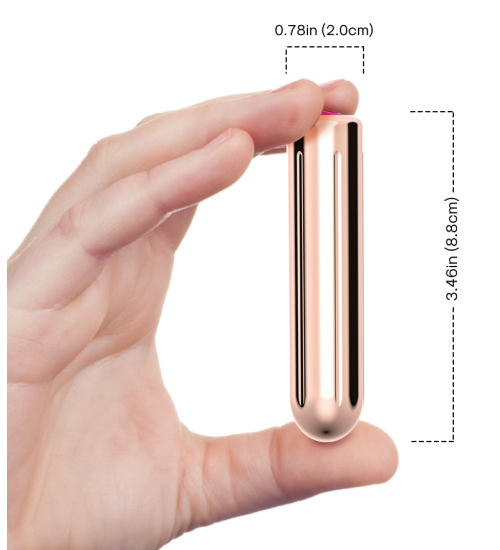 Mini wibrator - różowe złoto