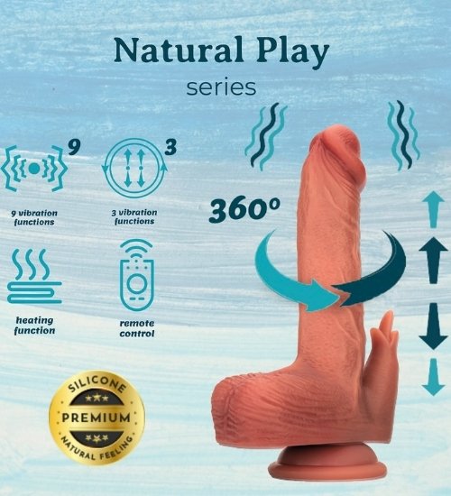 Podgrzewane dildo z ruchem posuwistym