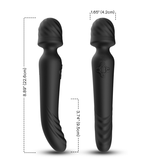 Podgrzewany wibrator - Mission black