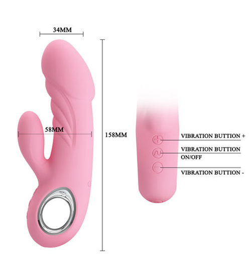 Wyprofilowany wibrator Pretty z rączką