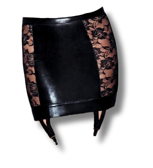 Kusząca spódniczka z zapięciami do pończoch