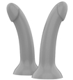 Majestatyczne srebrne dildo z brokatem Mythology