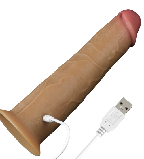 Rotacyjne dildo 20cm z bezprzewodowym pilotem