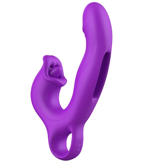 Fioletowy wibrator z flappingiem