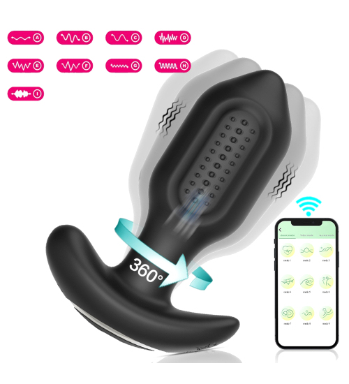 Wibrujący korek analny sterowany aplikacją