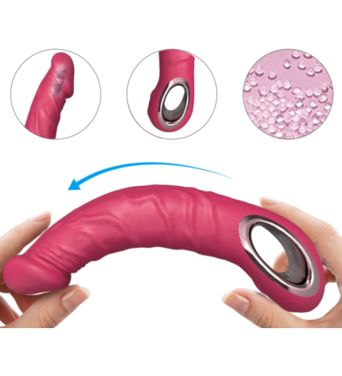 Realistyczny różowy wibrator - 10 trybów wibracji