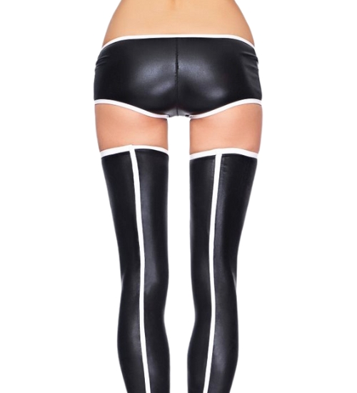 Pończochy z białymi wstawkami