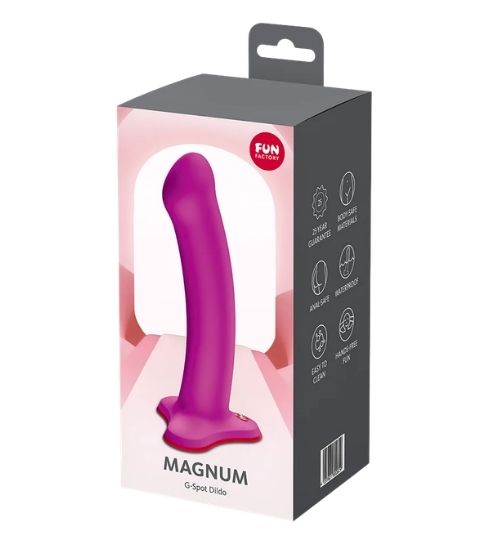 Gładkie różowe dildo z czerwoną przyssawką