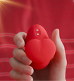 Czerwony masażer łechtaczki z serduszkiem