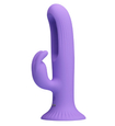 Wielofunkcyjny fioletowy wibrator na przyssawce