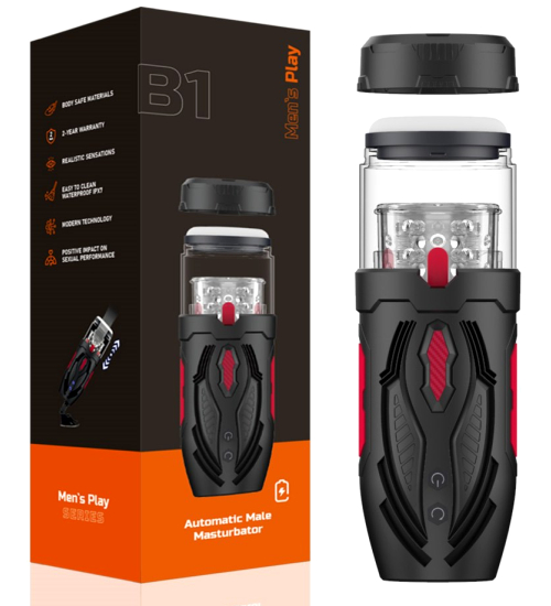 Masturbator z ruchem posuwisto - obrotowym