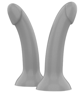 Majestatyczne srebrne dildo z brokatem Mythology