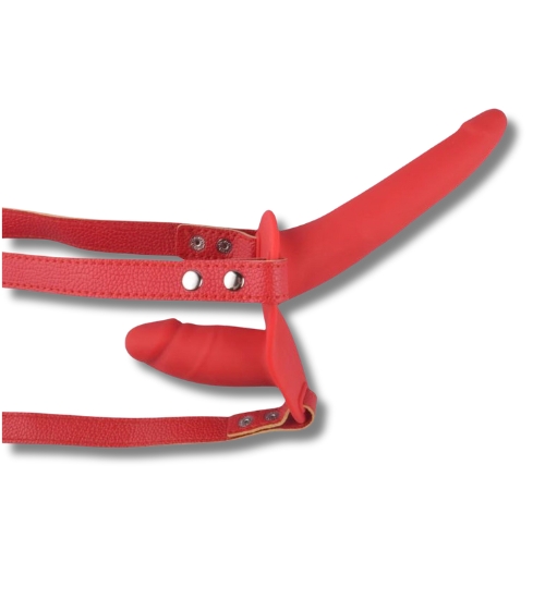 Podwójny czerwony strap on