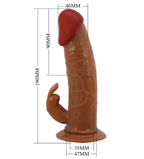Wibrujący strap-on z króliczkiem