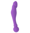Elastyczne fioletowe dwustronne dildo