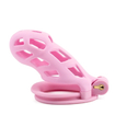 Różowa klatka na penisa z kluczem