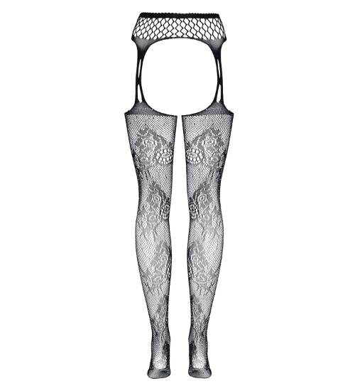 Siateczkowe pończochy z cyrkoniami