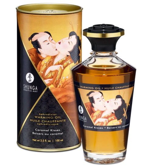 Karmelowy rozgrzewający olejek do ciała