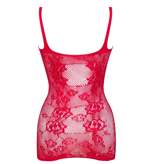 Czerwona koronkowa sukienka