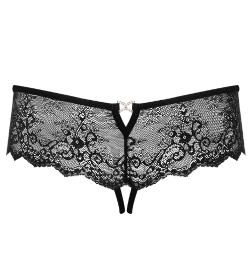 Koronkowe figi z otwartym krokiem