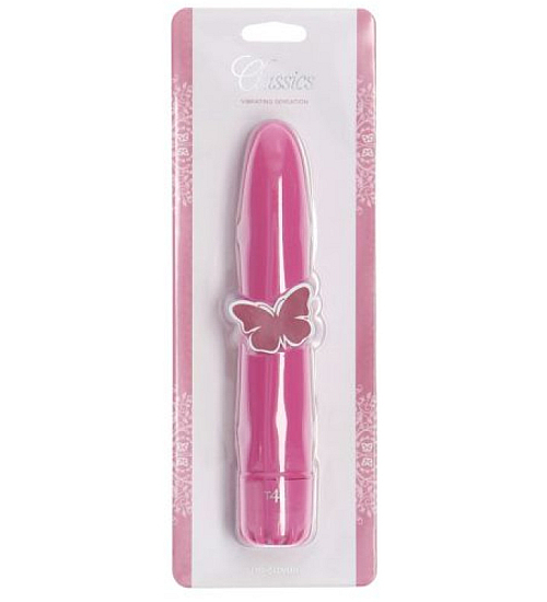 Fioletowy klasyczny wibrator - wodoodporny