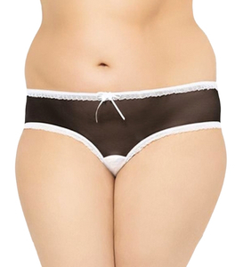 Prześwitujące majteczki z wycięciem w kroku