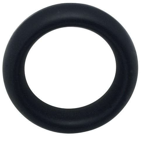 Czarny silikonowy ring na penisa