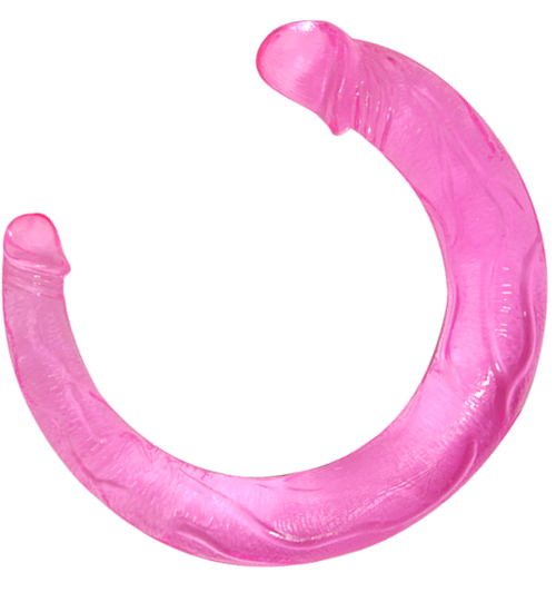 Długie podwójne  żelowe dildo