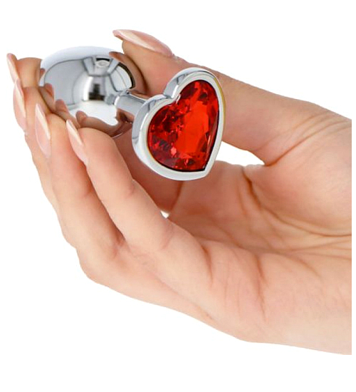 Plug analny z czerwonym kryształem