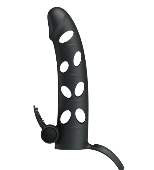 Sylikonowa nasadka na penisa z wibracjami