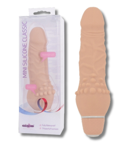 Mały cielisty wibrator z silikonu