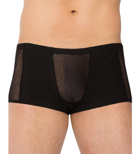 Siateczkowe czarne bokserki